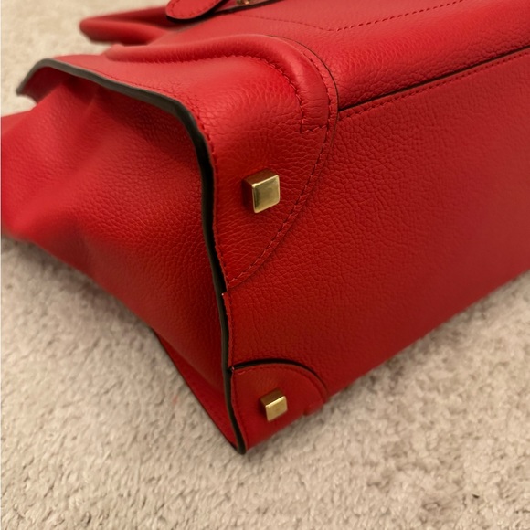 Celine Mini Luggage Tote Red - Picture 6 of 13